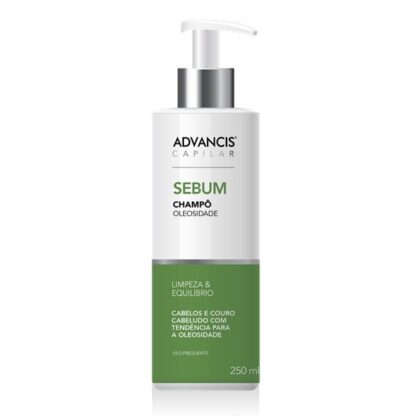 Advancis Capilar Champô Sebum 250ml, foi especialmente desenvolvido para cabelos e couro cabeludo com tendência para a oleosidade.