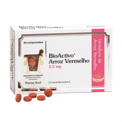 BioActivo Arroz Vermelho 2,5 mg são comprimidos que contêm 83,3 mg de levedura de arroz vermelho, com actividade documentada.