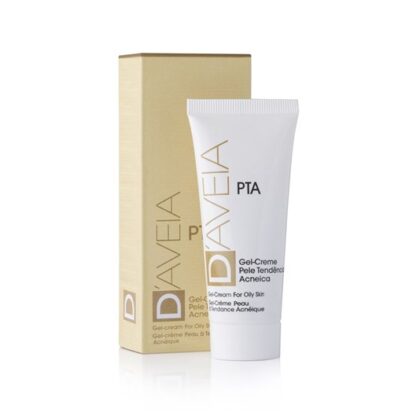 Gel-creme com uma textura oil-free, não comedogénico e rapidamente absorvido, especificamente desenvolvido para a hidratação e cuidado diário específico da pele oleosa com tendência acneica