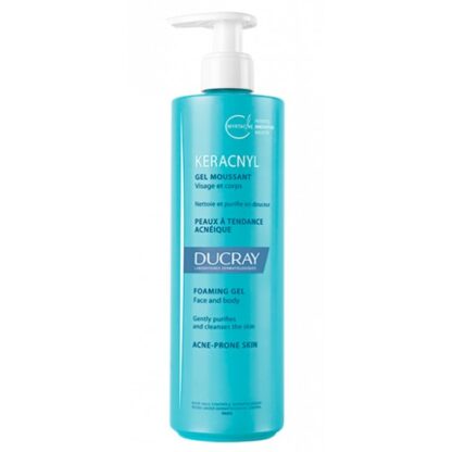 Ducray Keracnyl Gel Espuma 400ml, higiene da pele com tendência acneica