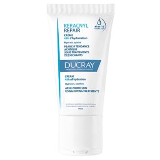 Ducray Keracnyl Repair Creme 50ml, cuidado hidranutritivo compensador da secura cutânea provocada pelo tratamento antiacneico oral
