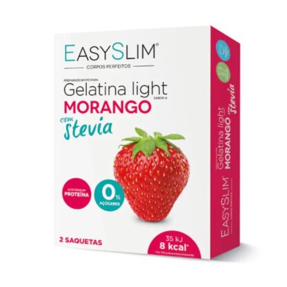 Delicie-se com o sabor fresco e irresistível da EasySlim Gelatina Light Morango com Stevia,