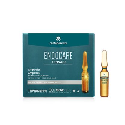 Endocare Tensor Anti-Envelhecimento 10 Ampolas, altamente concentradas super-intensivas, refirmantes e redensificantes que hidratam, refirmam e conferem um efeito tensor imediato à pele.