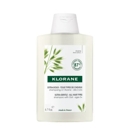 Klorane Aveia Champô 200ml, destinado a todos os tipos de cabelo, mesmo os mais delicados