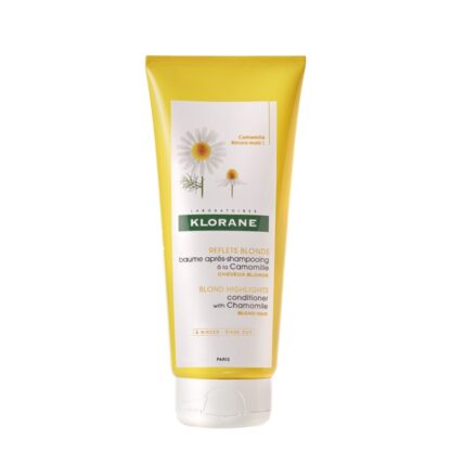 Klorane Bálsamo Após Champô Camomila 200ml, repara, ilumina e desembaraça instantaneamente o cabelo loiro.