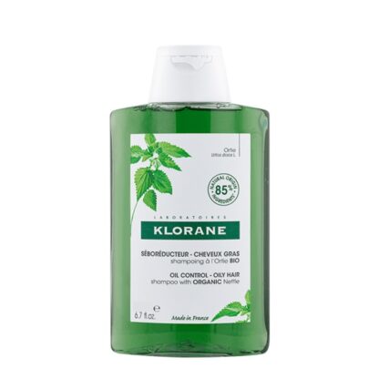 Klorane Champô Ortiga Branca 400ml, elimina e regula com suavidade o excesso de sebo