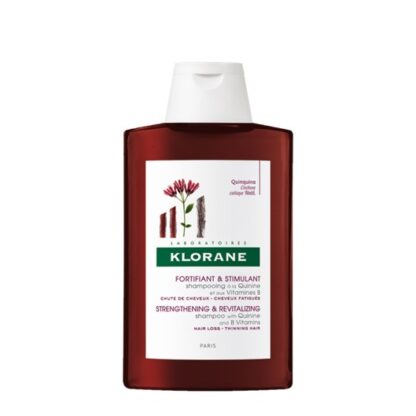 Klorane Champô Ritual Quinina e Vitaminas B 200ml, favorece o crescimento do cabelo graças à ação conjunta da Quinina com as Vitaminas B. Um verdadeiro concentrado de força que devolve vigor e resistência ao cabelo, facilitando o desembaraçar.