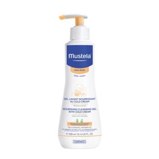 Mustela Cold Cream Gel Lavante 300ml, gel lavante nutritivo com cold cream para bebés e crianças. Este gel lavante nutritivo, para corpo e cabelo, é certamente indicado para utilização diária, desde o nascimento.