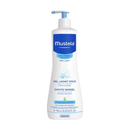 Mustela Gel Lavante Suave 750ml, certamente concebido para bebé e criança. Ainda assim este gel lavante corpo e cabelo é ideal para utilização diária desde o nascimento.