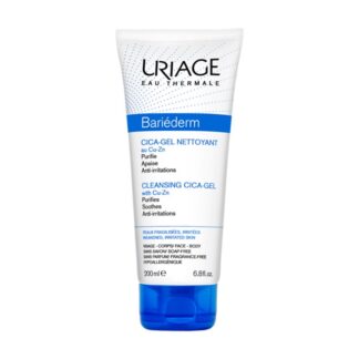 Uriage Bariederm Cica Gel de Limpeza 200ml, o gel de limpeza, calmante e purificante foi formulado para a higiene da pele irritada.