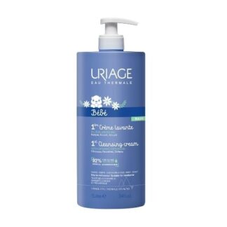 Uriage Bebé Primeiro Creme Lavante 1000ml, agradavelmente perfumado, deixa a pele perfeitamente limpa, suave e hidratada. Recomendado e utilizado em maternidades.
