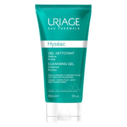 Hyseac Gel de limpeza elimina as impurezas e excesso de sebo, respeitando perfeitamente a epiderme.