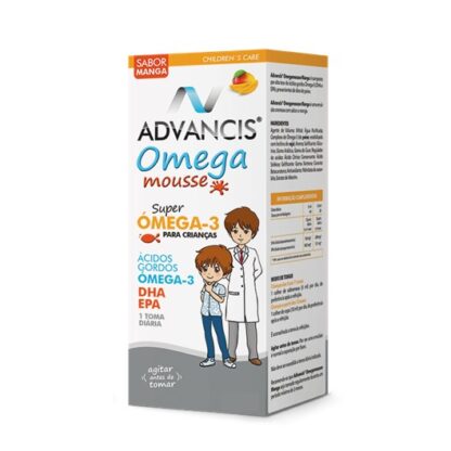 Advancis Omega Mousse  é um suplemento alimentar sob a forma de emulsão, composto por ácidos gordos essenciais ómega-3, com elevada concentração em ácido docosahexaenóico (DHA).