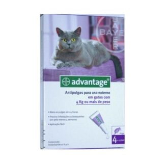 Advantage 80 Gato  4kg - 4 Pipetas - Bayer