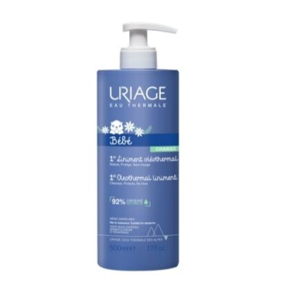 Uriage Bebé Primeiro Linimento Óleo Termal 500ml,  limpa e elimina com suavidade as impurezas do rabinho do bebé, garantindo todo o cuidado.