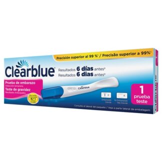 Clearblue Teste de Gravidez - Resultado 6 Dias Antes, quando quer saber se está grávida, pode ser difícil esperar até fazer um teste. É por isso que o teste de gravidez com resultados antecipados pode ser usado até 6 dias antes da sua menstruação em falta, ou seja 5 dias antes do dia em que a sua menstruação deveria iniciar.