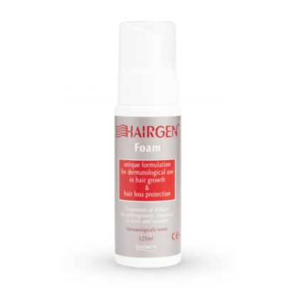 Hairgen Espuma Tratamento 125ml é um dispositivo médico Classe IIb para tratamento da alopécia androgenética e difusa.