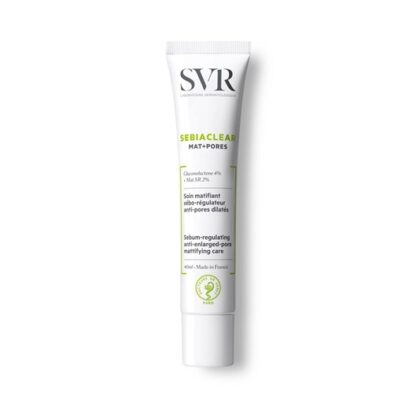 SVR Sebiaclear Mat Pores Seborregulador Matificante 40ml, com a finalidade de matificante seborregulador anti poros dilatados. Ainda assim o eu efeito de peeling suave, reduz o grão da pele, bem como regula o excesso de sebo.