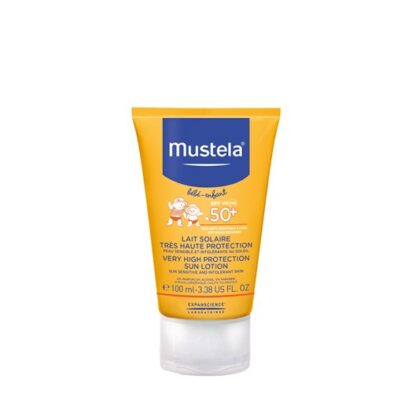 Mustela Leite Solar SPF 50+ 100 ml, adaptado certamente a todos os tipos de pele. Incluindo aliás, as peles atópicas e peles intolerantes e reativas. Com proteção solar muito elevada.