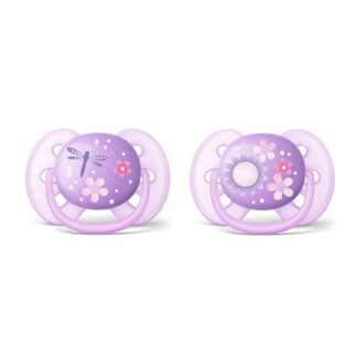 Philips Avent Chupeta Ultra Soft 6-18M Menina 2 Chupetas