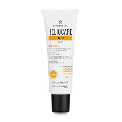 Heliocare 360 MD AK Fluido 100+ 50ml, fluido ideal para a prevenção e cuidado adjuvante de queratoses actínicas e outras formas de cancro de pele não melanoma.