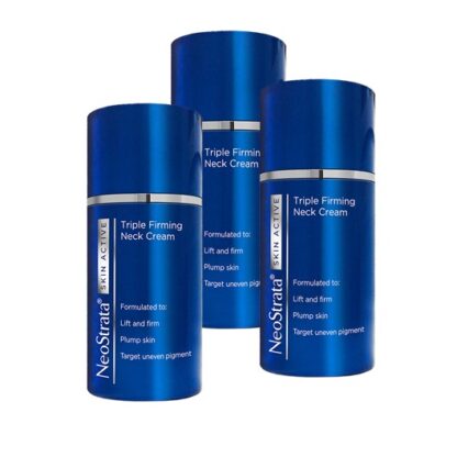 Neostrata Skin Active Pescoço 80g, creme refirmante especificamente desenvolvido para as zonas do pescoço e decote, formulado com uma tripla tecnologia de eficácia científica comprovada na reconstrução da matriz dérmica