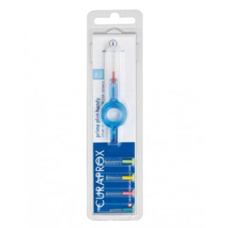 Curaprox Prime Plus Handy Mixed 5 Escovilhões + 1 Suporte, escovilhões indicados para prevenir o aparecimento de cáries, gengivite e periodontite nas zonas de mais difícil acesso.