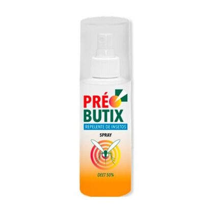 Pré Butix 50% Deet 100ml, repelente de mosquitos e carraças, com 50% de DEET (N,N-dietilmetatoluamida), para uso humano.