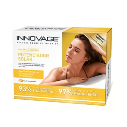 Innovage Potenciador Solar 30 Comprimidos, exposição solar... as células cutâneas estão danificadas e a pele fica mais vulnerável, perdendo flexibilidade e elasticidade