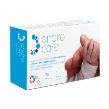 AndroCare 30 Cápsulas, desenvolvido para promover a fertilidade masculina.