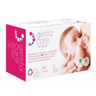 GestaCare Lactação 60 Cápsulas é um suplemento alimentar com Vitaminas e Minerais, enriquecido com folato biológicamente ativo Quatrefolic®