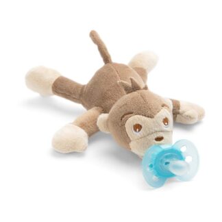 Philips Avent Ultra Soft Snuggle Macaco com Chupeta Azul Menino 0-6M
