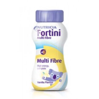 Fortini Multifibra Baunilha 200ml, alimento dietético para fins medicinais específicos, indicado para satisfação das necessidades nutricionais de crianças, a partir de um ano de idade, com malnutrição associada a doença e dificuldades de crescimento.