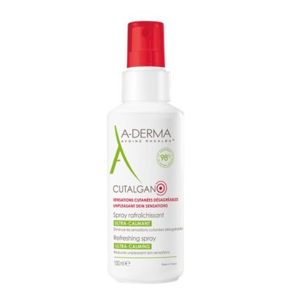A-Derma Cutalgan Spray Refrescante Calmante 100ml spray que ajuda a refrescar e acalmar a pele das sensações desagradáveis, como o repuxar da pele, prurido e vermelhidões.
