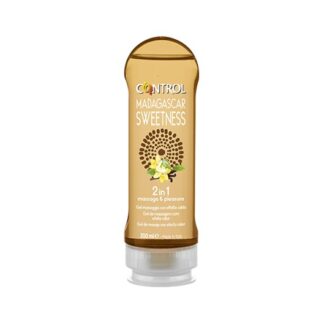 Control 2 in 1 Madagascar Sweetness Gel de Massagem 200ml os momentos de prazer ganham uma nova energia graças a Madagascar Sweetness, o novo gel de massagem 2 em 1 com um aroma doce como a baunilha de Madagascar e um efeito de calor atraente.