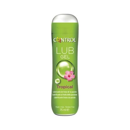 Control Lub Gel Tropical 75ml há mais prazer em deslizar para o prazer com o Tropical, o lubrificante para a secura vaginal com o aroma do maracujá, que facilita a penetração durante a relação sexual, permitindo que você experimente a intimidade espontaneamente e com um toque de doçura.