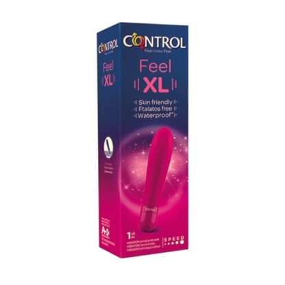 Control Toys Feel XL com o primeiro vibrador Control, você pode desfrutar de momentos de grande prazer, abandonando-se a novos níveis intensos de prazer, graças aos seus tamanhos de formato XL e 5 velocidades de vibração diferentes
