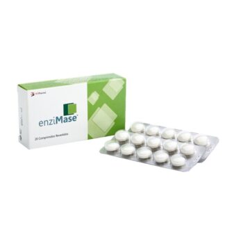 Enzimase 20 Comprimidos suplemento alimentar com Vitamina C, Bromelaína e Papaína que ajuda a combater os processos edematosos de natureza inflamatória ou traumática