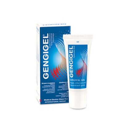 Gengigel gel é especialmente apropriado para o tratamento na fase aguda da doença periodontal (gengivite, periodontite). Contém maior concentração de Ácido Hialurónico (0,2%), adequado para tratamento imediato dos sintomas da doença periodontal.