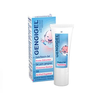 Gengigel Primeiros Dentes 20ml gel oral indicado para inflamações gengivais de bebés e crianças, tais como as causadas pela erupção dentária ou traumas.