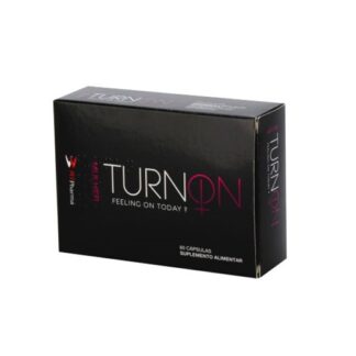 Turnon For Women 60 Cápsulas suplemento alimentar contendo damiana, ginkgo e guaraná, para uso feminino.