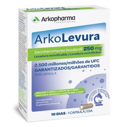 Arkolevura Saccharomyces Boulardii é um suplemento alimentar à base de levedura e inulina.
