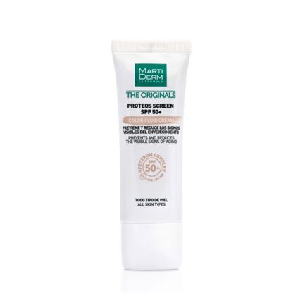 O novo creme Proteos Screen SPF 50+ Color Fluid Cream é a versão com microesferas de cor do creme Proteos Screen SPF 50+