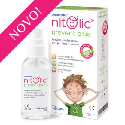 Lauroderme Nitolic Prevent Plus Spray que ajuda a prevenir a infestação por piolhos (pediculose).