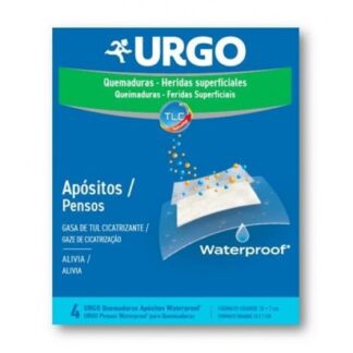 URGO Pensos Queimaduras Waterproof 4 Pensos 10x7cm