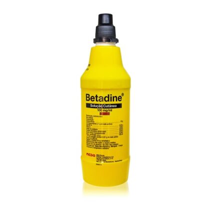 Betadine Solução Cutânea medicamento indicado na desinfeção da pele e de feridas