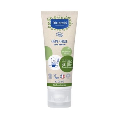 Mustela Creme Muda da Fralda S/Perfume 75ml, o creme de Mudança Certificada Orgânica é usado após cada mudança, nas nádegas do bebê, desde o nascimento.
