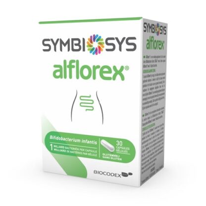Symbiosys Alflorex 30 Cápsulas, para a SII com a estirpe B. longum 35624® demonstrou reduzir os sintomas da Síndrome do Intestino Irritável.