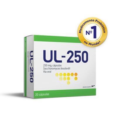 Ul-250 20 Cápsulas é um probiotico para o tratamento e prevenção da diarreia em crinaças e adultos, que contém a levedura viva Saccharomyces boulardii CNCM I-745®. Ajuda ainda a restabelecer a flora intestinal alterada.