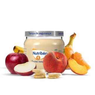 Nutribén Boião Frutas Variadas 120gr, uma deliciosa combinação de várias frutas, que vai agradar ao paladar do seu bebé. Enriquecido com vitamina C.